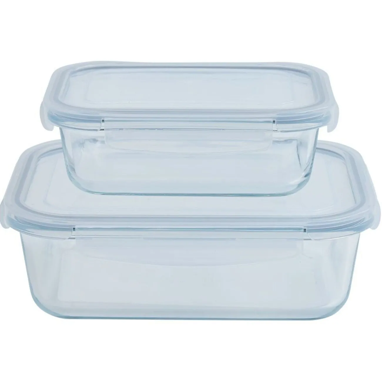 Gifi 2 boîtes de conservation en verre 640 ml et 1500 ml