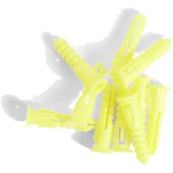 Gifi Quincaillerie^10 chevilles avec collerette pour matériaux pleins et vis - Ø5x25 mm