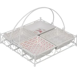 Gifi 4 coupelles avec support blanc