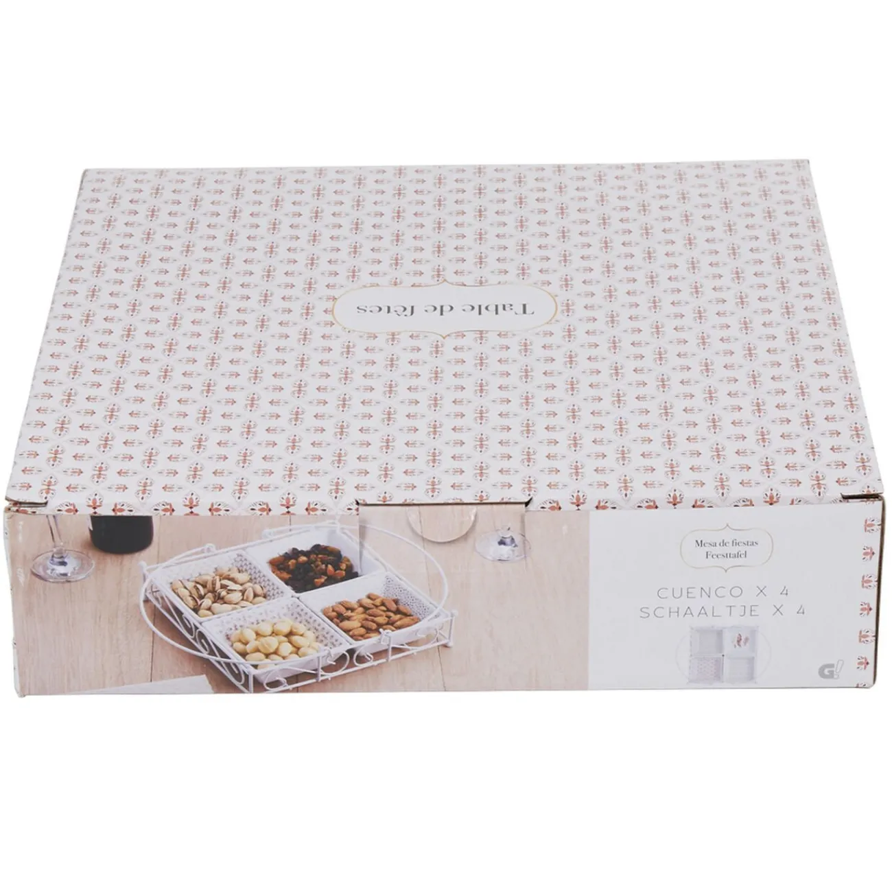 Gifi 4 coupelles avec support blanc