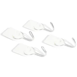 Gifi Quincaillerie^4 crochets adhésifs en plastique avec pointe métal - 30x25 mm