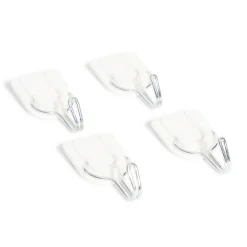 Gifi Quincaillerie^4 crochets adhésifs en plastique avec pointe métal - 30x25 mm