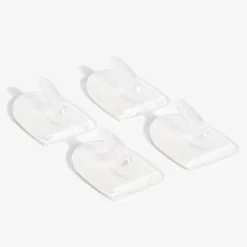 Gifi Quincaillerie^4 crochets adhésifs en plastique transparent - 25x35 mm