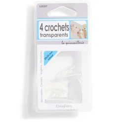 Gifi Quincaillerie^4 crochets adhésifs en plastique transparent - 25x35 mm