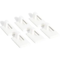 Gifi Quincaillerie^6 crochets adhésifs pour tringle en plastique blanc - 17x24 mm