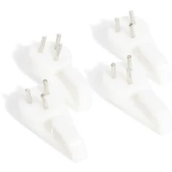 Gifi Quincaillerie^4 crochets pour béton plastique blanc - 30 mm