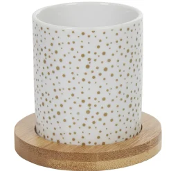 Gifi 4 gobelets expresso avec sous tasse bois