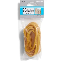 Gifi Quincaillerie^20 élastiques en caoutchouc marron Ø6 cm