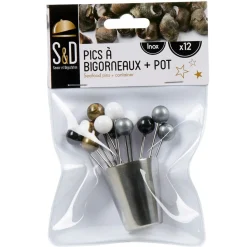 Gifi 12 piques à bigorneaux avec pot