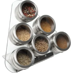 Gifi 6 pots à épices avec support aimanté
