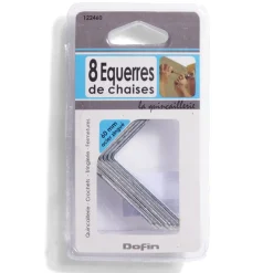 Gifi Quincaillerie^8 équerres de chaise acier zingué - 60x2 mm