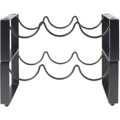 Gifi 2 range bouteilles x3 métal noir