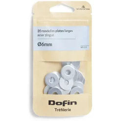 Gifi Quincaillerie^20 rondelles plates larges acier zingué Ø6 mm