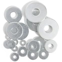 Gifi Quincaillerie^20 rondelles plates larges assorties acier zingué - Ø3/4/5/8/10 mm