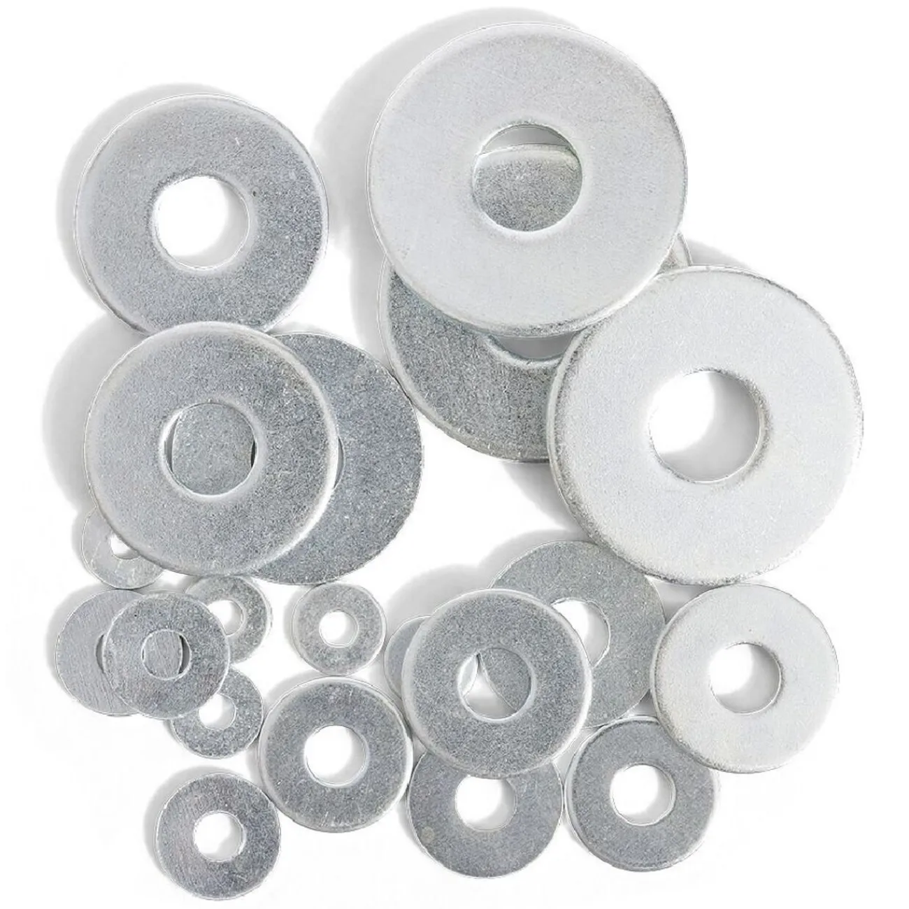 Gifi Quincaillerie^20 rondelles plates larges assorties acier zingué - Ø3/4/5/8/10 mm