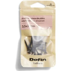 Gifi Quincaillerie^15 vis pour placo tête fraisée cruciforme acier phosphaté - 3,5x25 mm