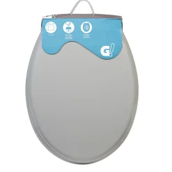 Gifi Equipement Wc^Abattant WC uni gris frein de chute