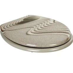 Gifi Equipement Wc^Abattant WC blanc design Zen sable