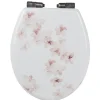 Gifi Equipement Wc^Abattant WC blanc design fleurs de cerisier roses