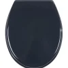 Gifi Equipement Wc^Abattant WC gris foncé uni