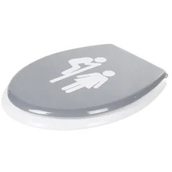 Gifi Equipement Wc^Abattant WC motif pictogramme fille et garçon humoristique