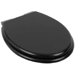 Gifi Equipement Wc^Abattant WC noir avec frein de chute réglable déclipsable 46x36cm