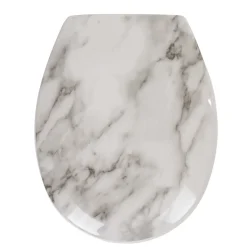 Gifi Equipement Wc^Abattant WC plastique duroplast style marbre frein de chute