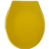 Gifi Equipement Wc^Abattant WC plastique uni jaune moutarde