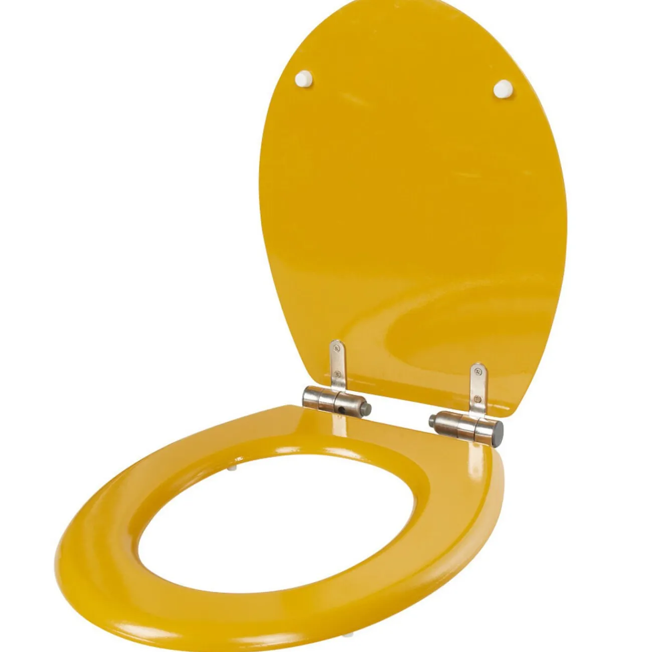 Gifi Equipement Wc^Abattant WC plastique uni jaune moutarde frein de chute