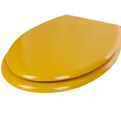 Gifi Equipement Wc^Abattant WC plastique uni jaune moutarde frein de chute