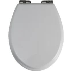 Gifi Equipement Wc^Abattant WC universel bois blanc mat avec frein de chute