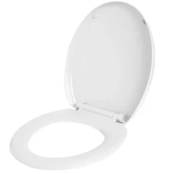 Gifi Equipement Wc^Abattant WC universel en bois blanc