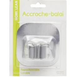 Gifi Nettoyage Et Entretien|Accroche balai plastique collable