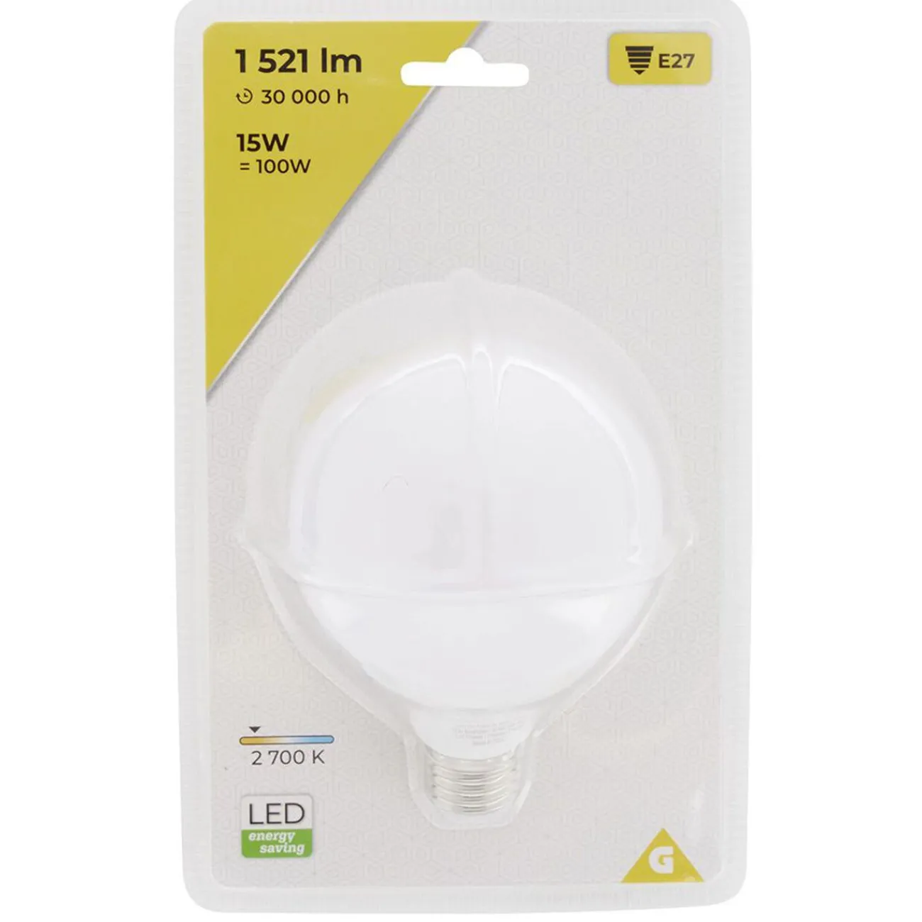 Gifi Ampoule^Ampoule à filament E27 forme globe blanc 15W=100W