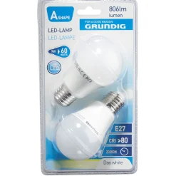 Gifi Ampoule^Ampoule A60 GRUNDIG led blanc 806 lm x2