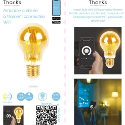 Gifi Ampoule^Ampoule ambrée à filament connectée E27 40 W