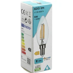 Gifi Ampoule^Ampoule LED à filament C35 E14 blanc