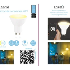 Gifi Ampoule^Ampoule LED connectée blanc ajustable GU10 40 W