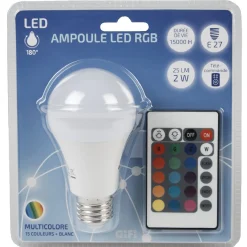 Gifi Ampoule^Ampoule LED E27 couleurs changeantes