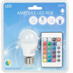 Gifi Ampoule^Ampoule LED E27 couleurs changeantes