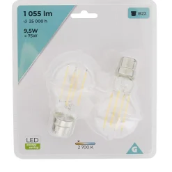 Gifi Ampoule^Ampoule LED Filament A60 B22 x2