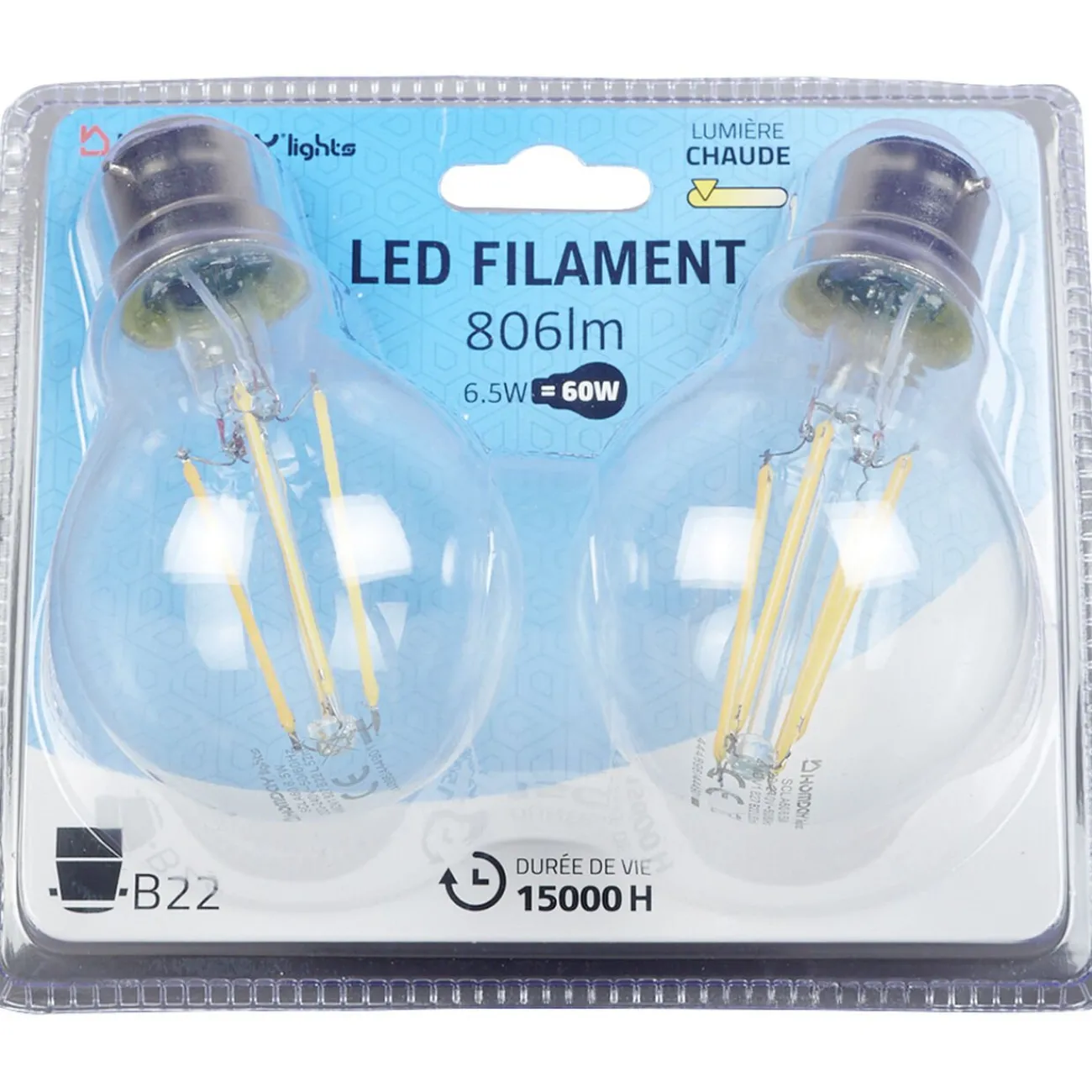 Gifi Ampoule^Ampoule LED filament Homday lumière chaude x2