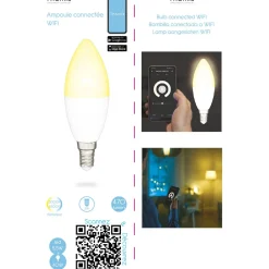 Gifi Ampoule^Ampoule ovale LED connectée E14 40 W