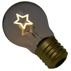 Gifi Ampoule^Ampoule USB rechargeable filament LED étoile jaune Ø7xH12cm