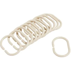 Gifi Equipement Douche^Anneau de douche forme ovale plastique beige x12