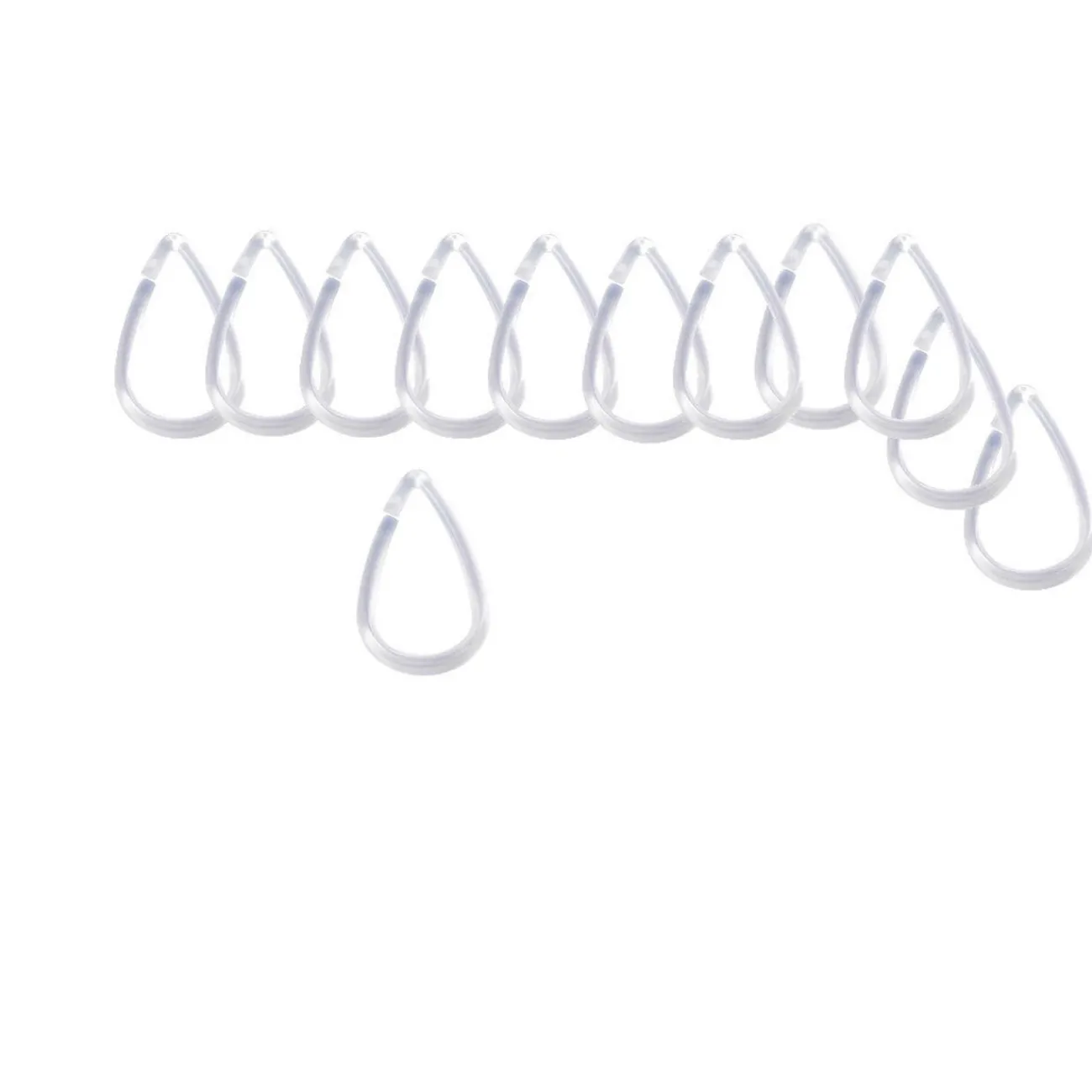 Gifi Aménagement Salle De Bain^Anneau rideau de douche transparent x12