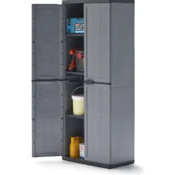 Gifi Rangement|Armoire de rangement en plastique kis jolly gris