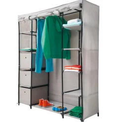Gifi Rangement|Armoire dressing gris