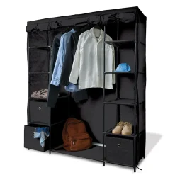 Gifi Rangement|Armoire dressing tissu noir