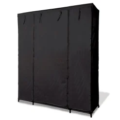 Gifi Rangement|Armoire dressing tissu noir